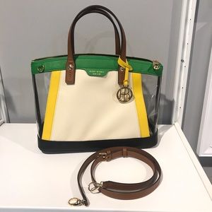 Henri Bendel West 57th St colorblock satchel Rare!